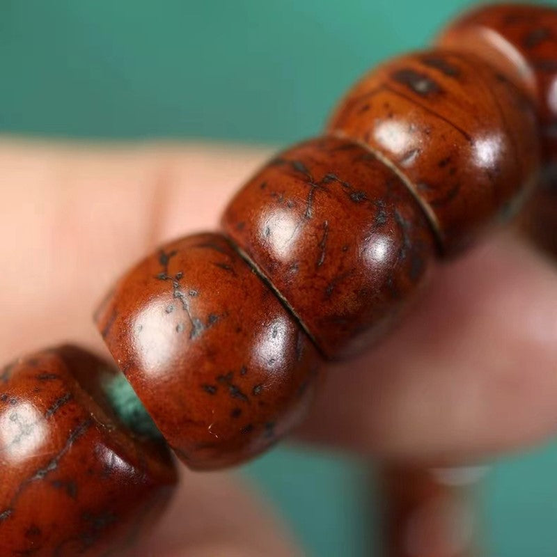 Old Tibetan Bodhi Seed Wrist Mala-Mantrapiece