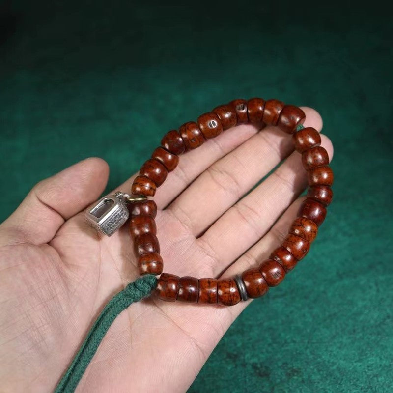 Old Tibetan Bodhi Seed Wrist Mala-Mantrapiece