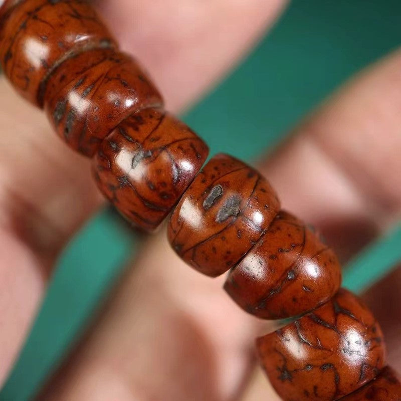 Old Tibetan Bodhi Seed Wrist Mala-Mantrapiece