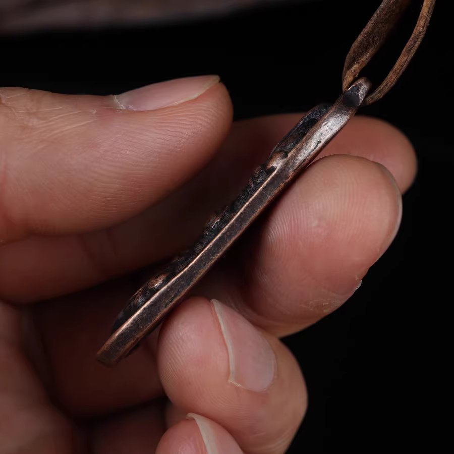 Vintage Tibetan Brass Vajra Pendant