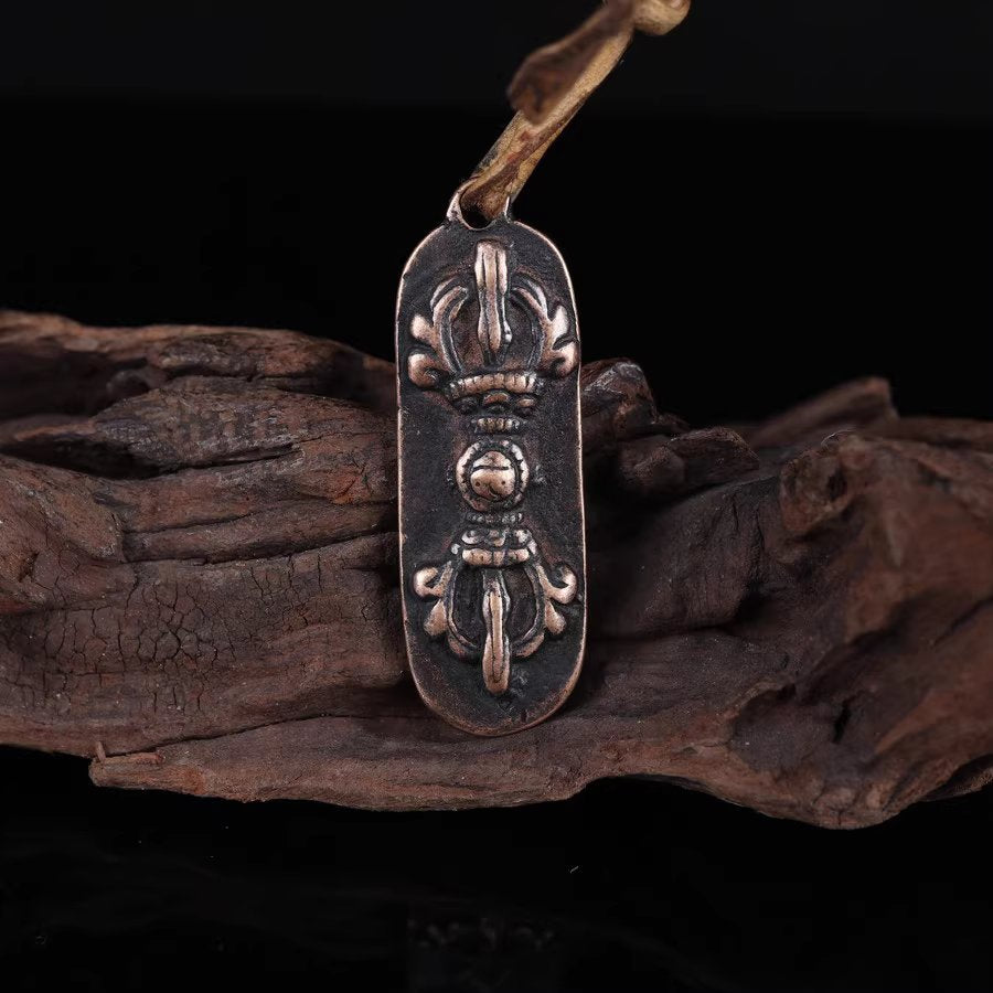 Vintage Tibetan Brass Vajra Pendant
