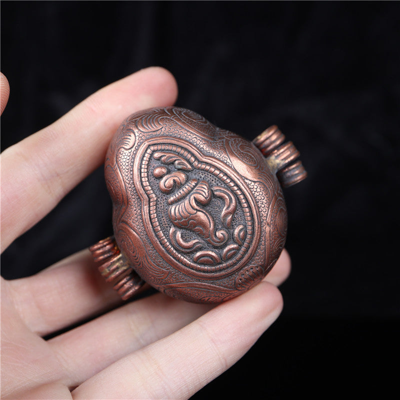 Old Tibetan Copper Ghau Pendant