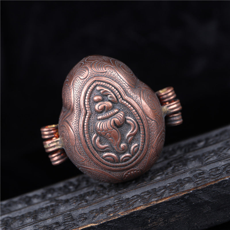 Old Tibetan Copper Ghau Pendant