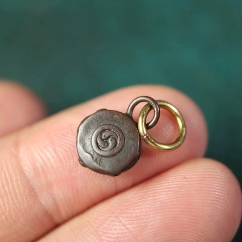 Vintage Tibetan Copper God of Wealth Charm