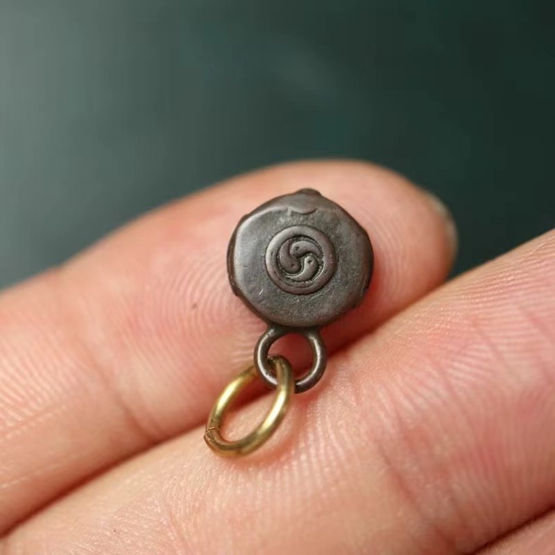 Vintage Tibetan Copper God of Wealth Charm