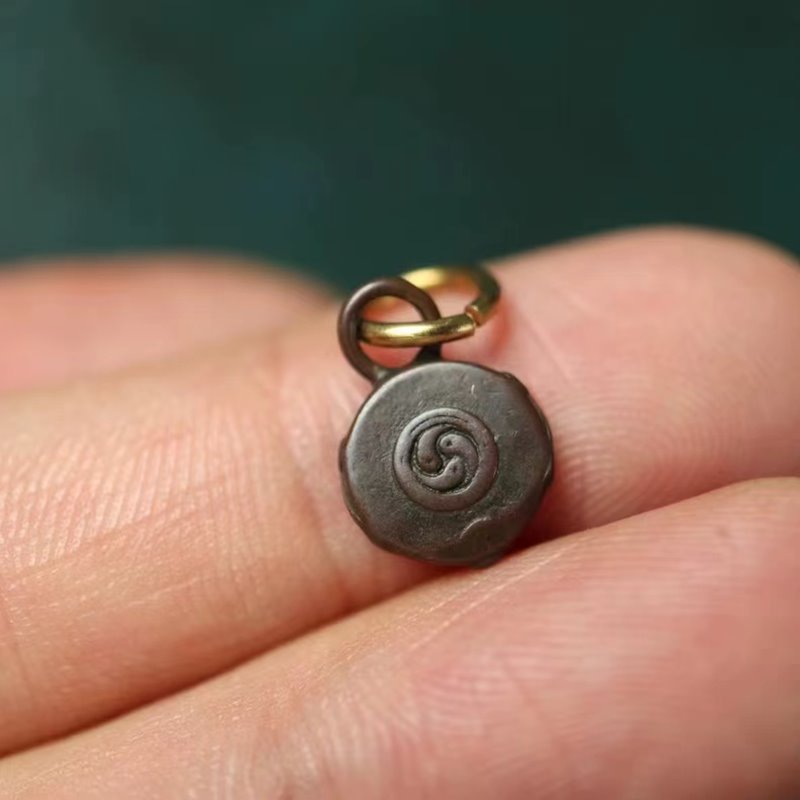 Vintage Tibetan Copper God of Wealth Charm