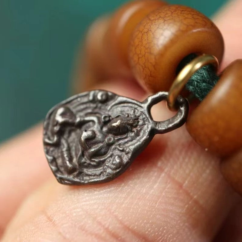 Vintage Tibetan Copper Green Tara Charm
