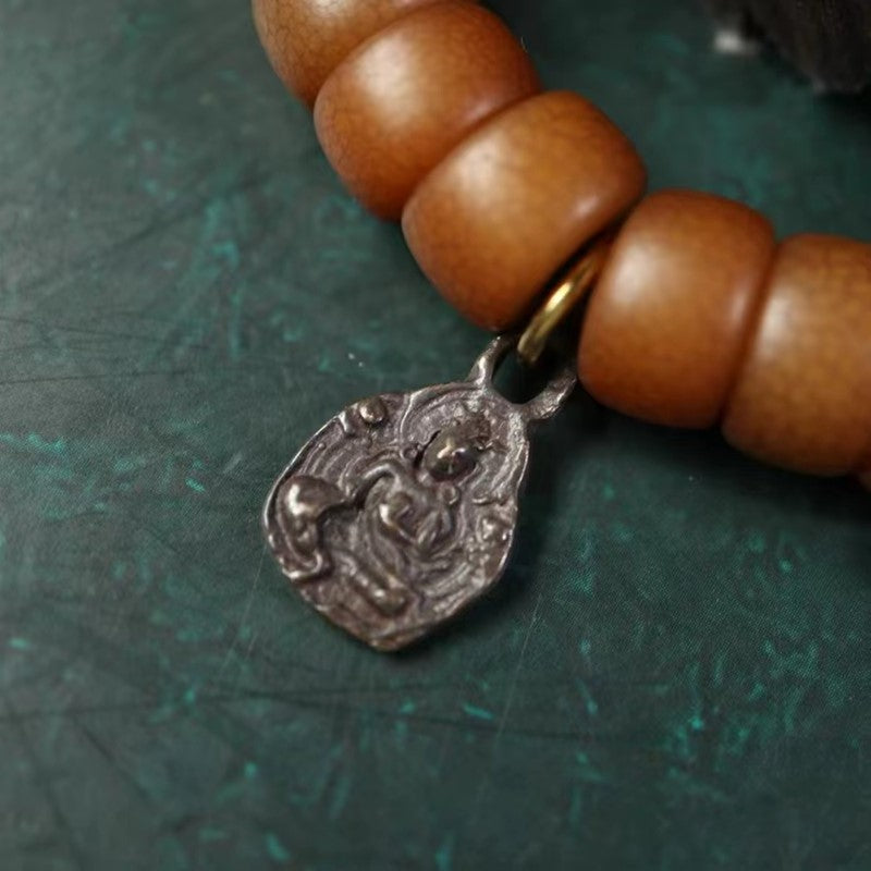 Vintage Tibetan Copper Green Tara Charm