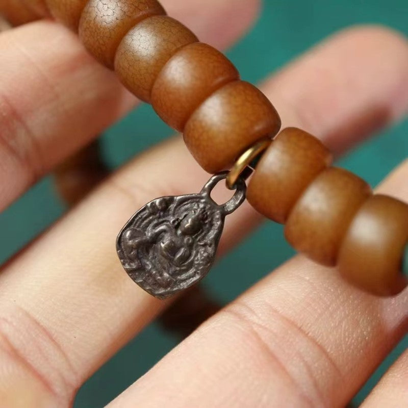 Vintage Tibetan Copper Green Tara Charm