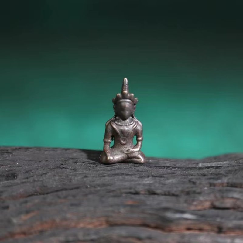 Old Tibetan Copper Medicine Buddha Charm-Mantrapiece