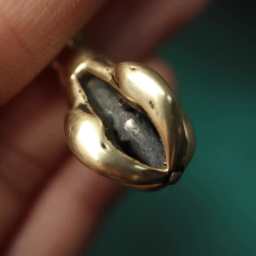 Vintage Tibetan Copper Vajra Necklace Pendant