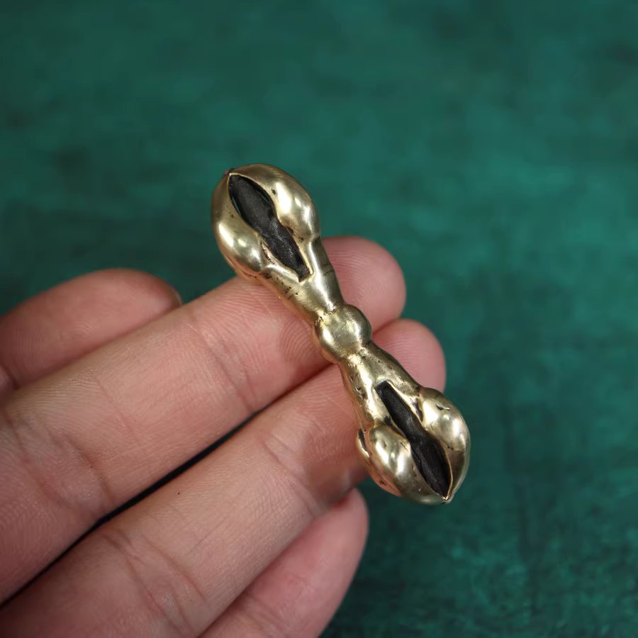 Vintage Tibetan Copper Vajra Necklace Pendant