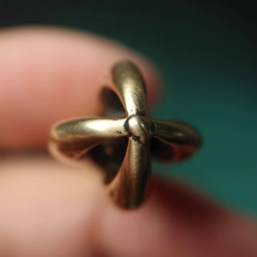 Vintage Tibetan Copper Vajra Necklace Pendant