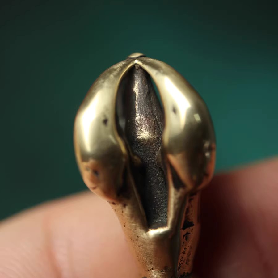 Vintage Tibetan Copper Vajra Necklace Pendant