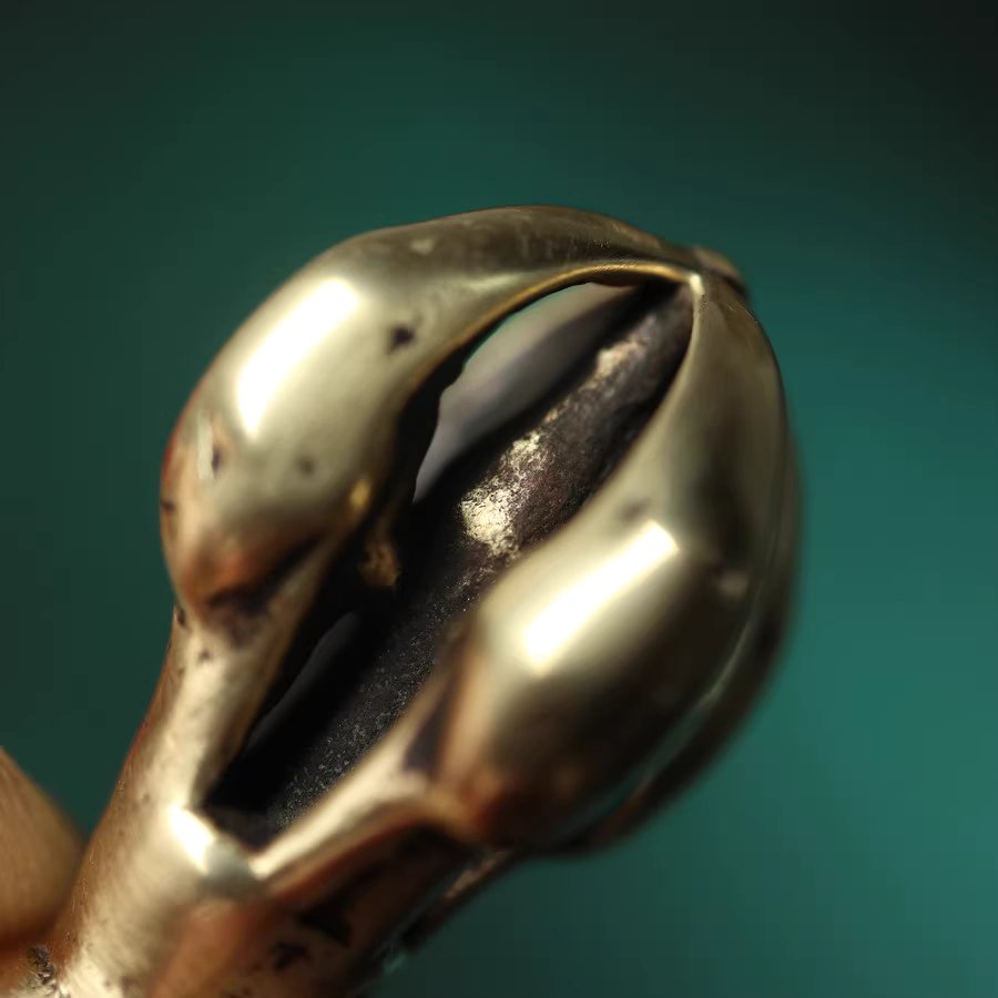 Vintage Tibetan Copper Vajra Necklace Pendant