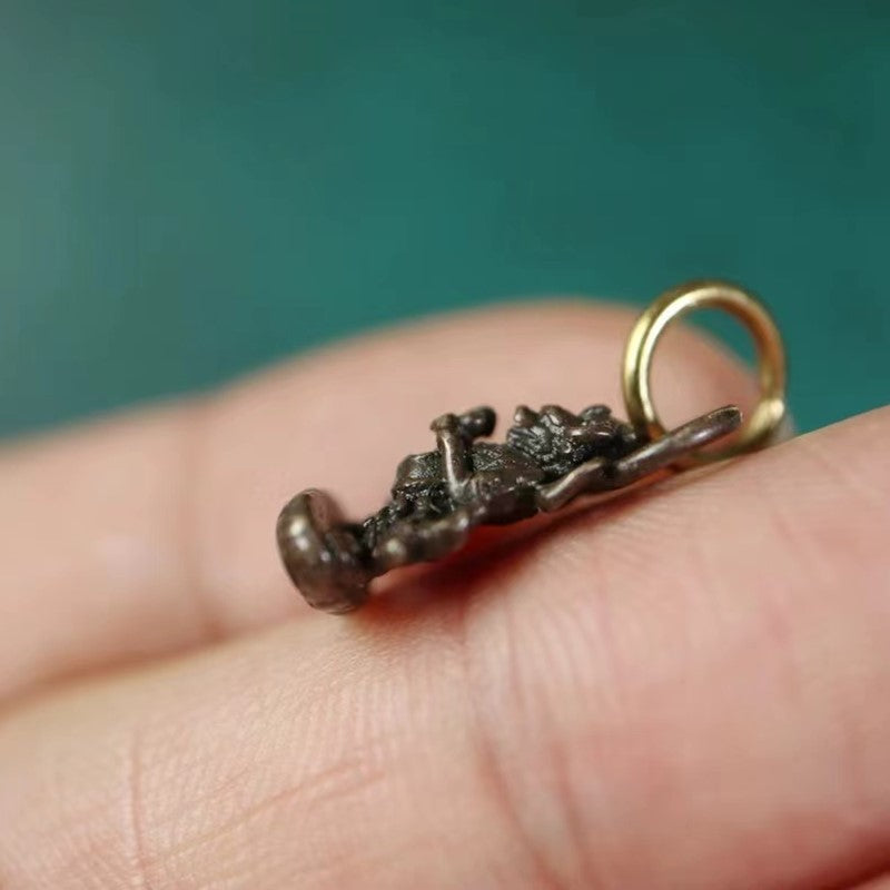 Vintage Tibetan Copper Yamantaka Pendant