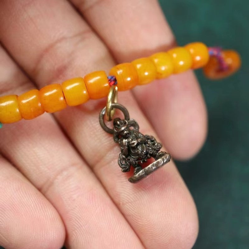 Vintage Tibetan Copper Yamantaka Pendant
