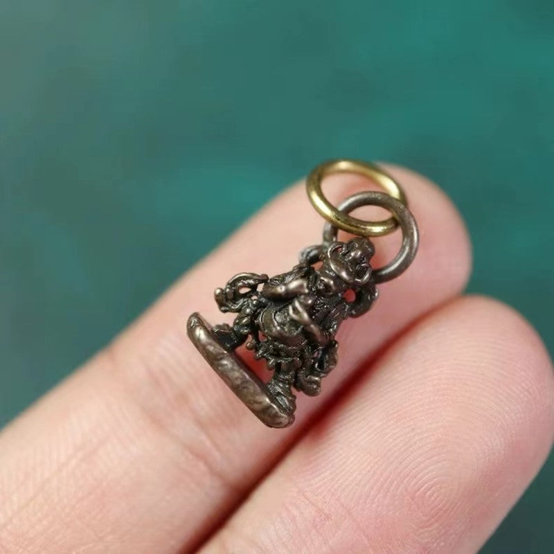 Vintage Tibetan Copper Yamantaka Pendant