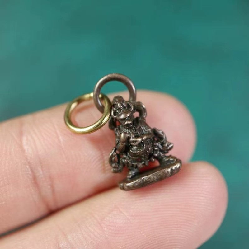 Vintage Tibetan Copper Yamantaka Pendant