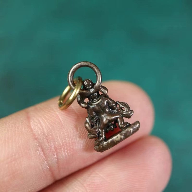 Vintage Tibetan Copper Yamantaka Pendant