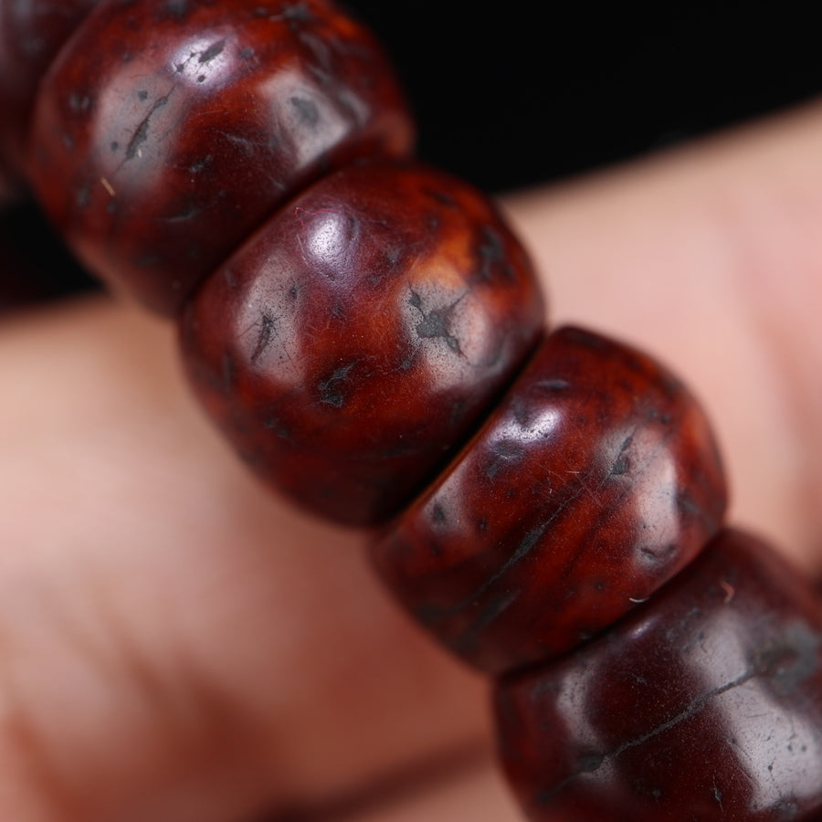 Old Tibetan Dark Red Bodhi Seed Mala