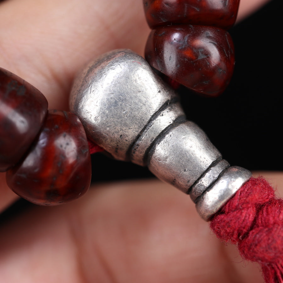 Old Tibetan Dark Red Bodhi Seed Mala