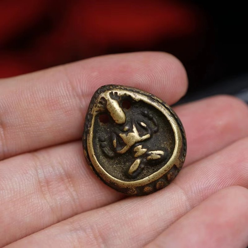 Vintage Tibetan Guanyin Teardrop Pendant