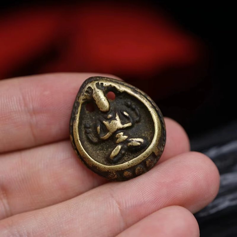 Vintage Tibetan Guanyin Teardrop Pendant