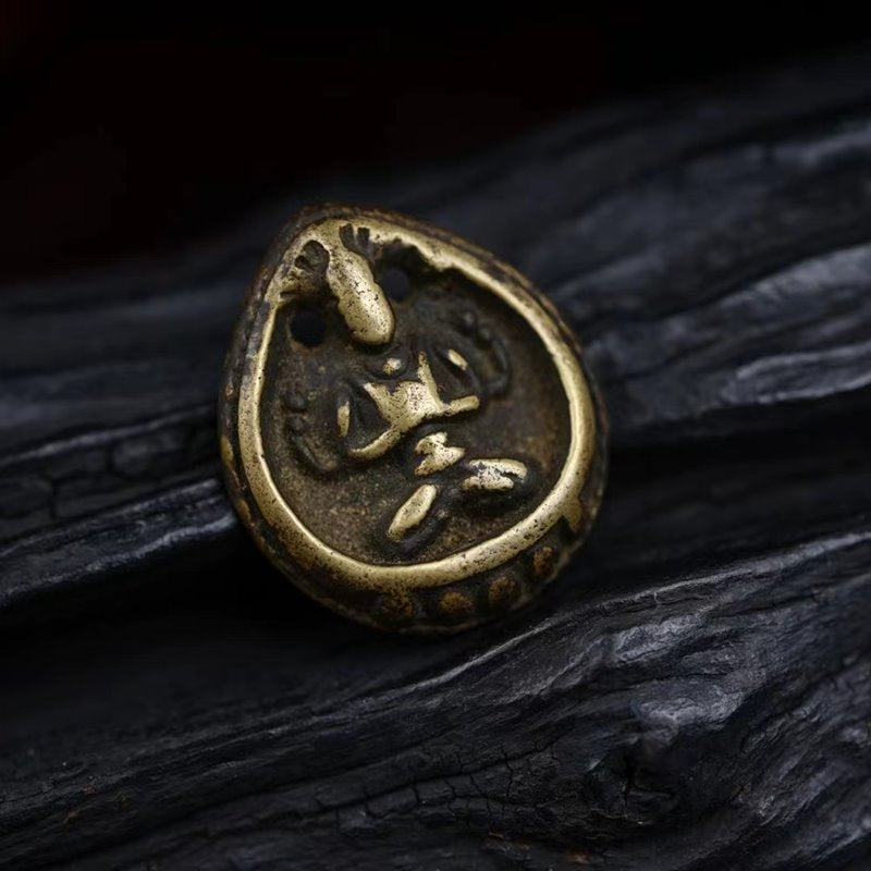 Vintage Tibetan Guanyin Teardrop Pendant