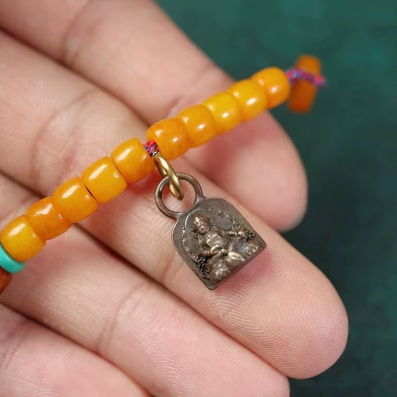 Vintage Tibetan Iron Caishen God Charm