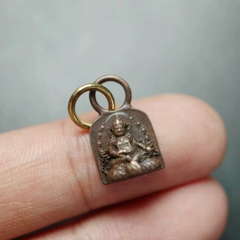 Vintage Tibetan Iron Caishen God Charm