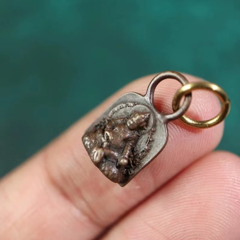 Vintage Tibetan Iron Caishen God Charm