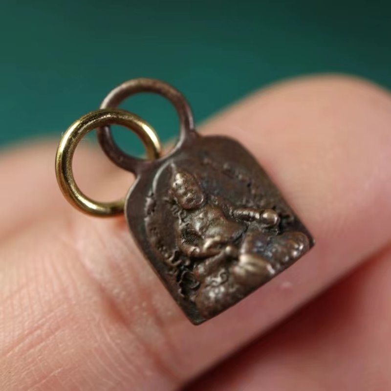 Vintage Tibetan Iron Caishen God Charm