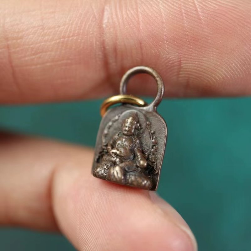 Vintage Tibetan Iron Caishen God Charm