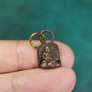 Old Tibetan Iron Caishen God Charm