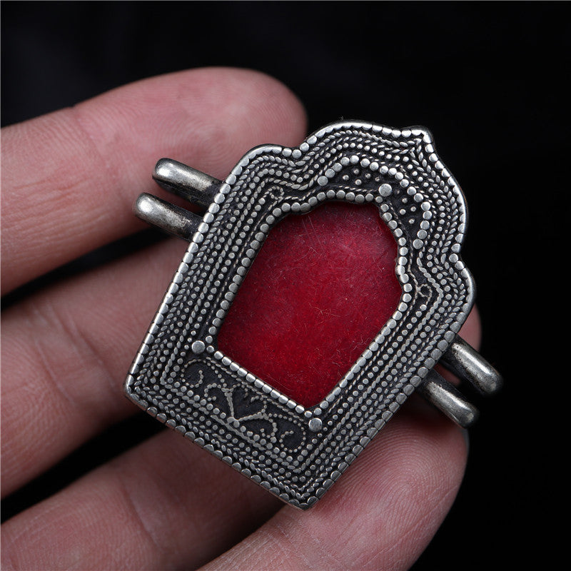 Old Tibetan Iron Gau Box Pendant