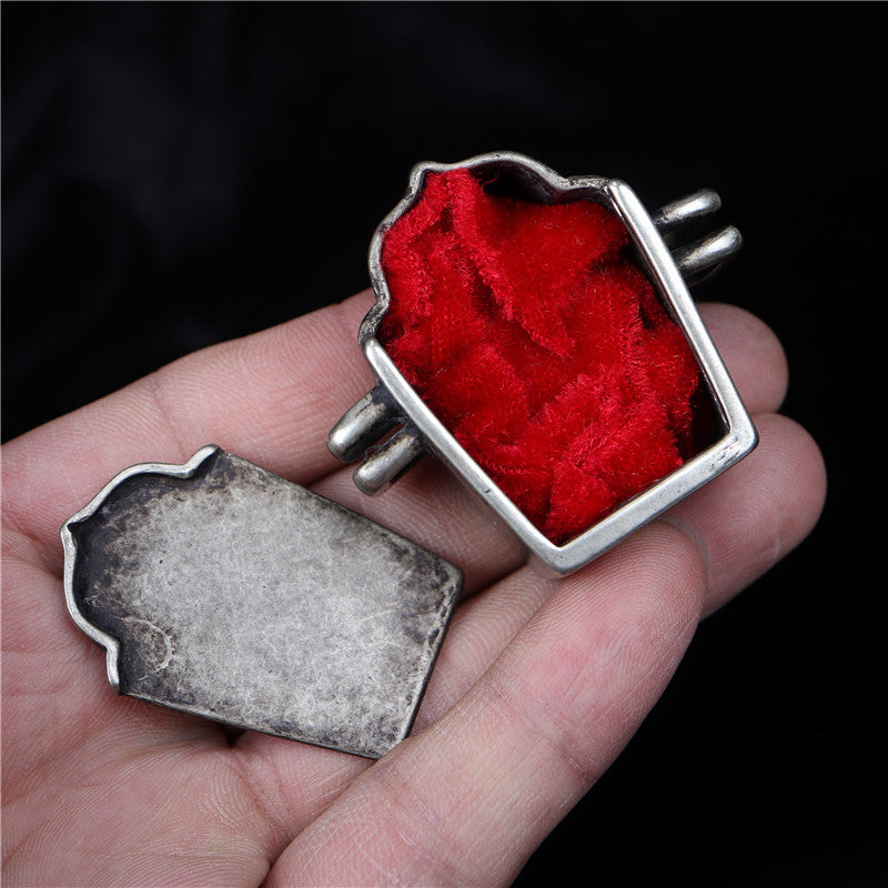 Old Tibetan Iron Gau Box Pendant
