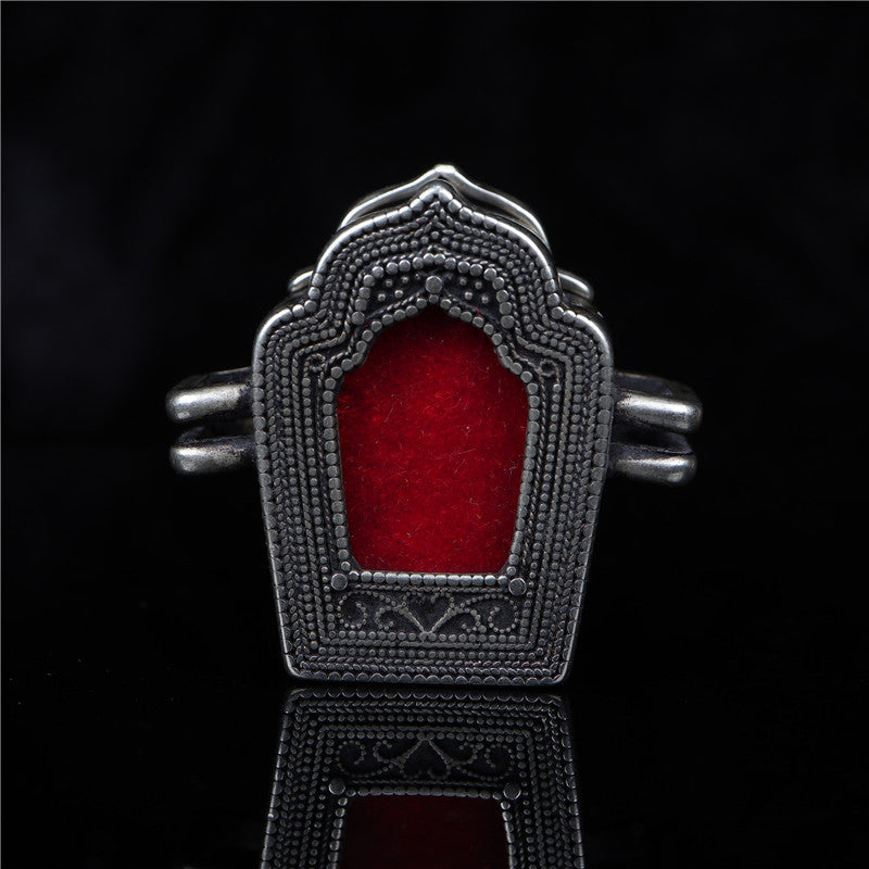 Old Tibetan Iron Gau Box Pendant