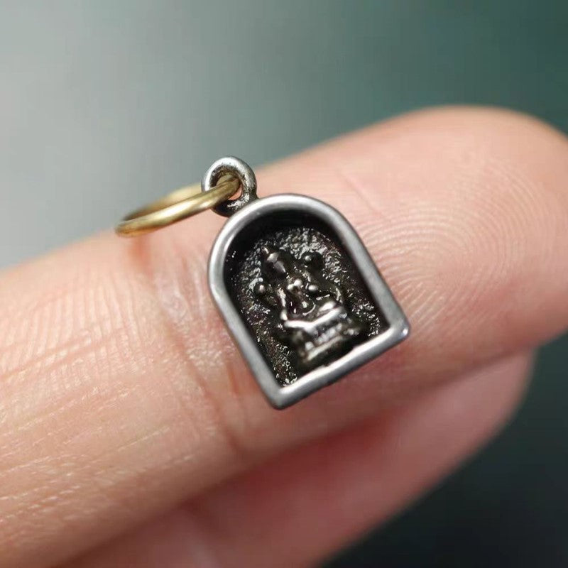 Vintage Tibetan Iron Green Tara Charm