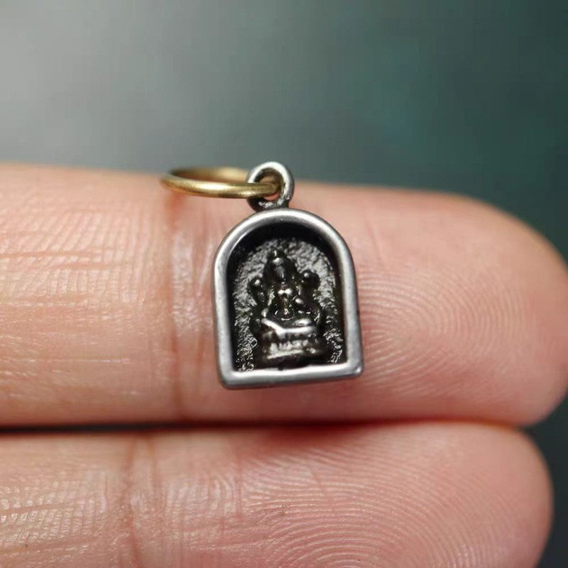 Old Tibetan Meteoric Iron Green Tara Charm