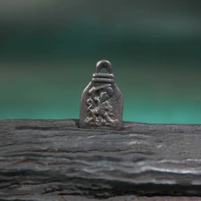 Old Tibetan Iron Manjushri Charm-Mantrapiece