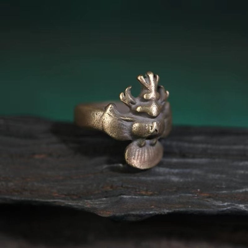 Old Tibetan Khyung Sigil Ring-Mantrapiece