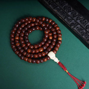 Old Tibetan Mala Bodhi Seed Prayer Beads-Mantrapiece