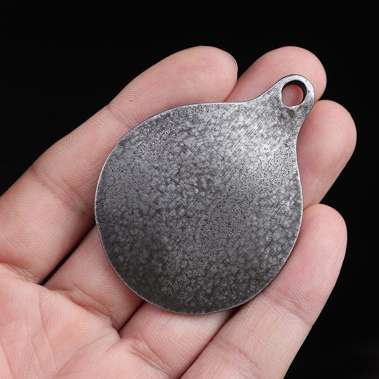 Vintage Tibetan Meteoric Iron Buddhist Pendant Necklace