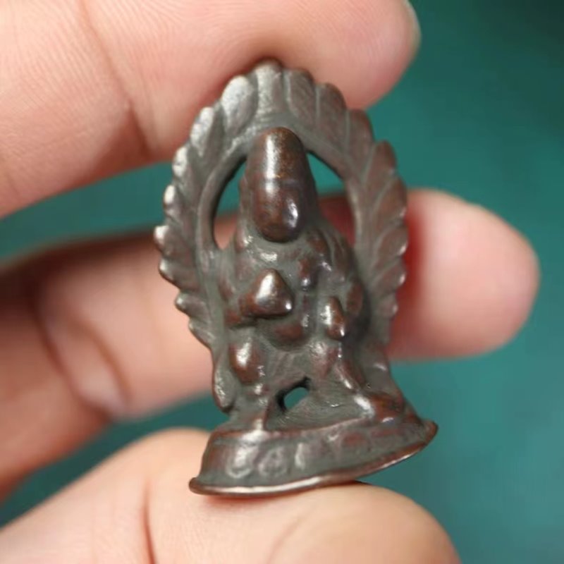 Vintage Tibetan Meteoric Iron Caishen Figurine