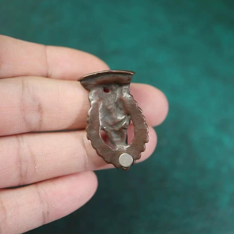 Vintage Tibetan Meteoric Iron Caishen Figurine