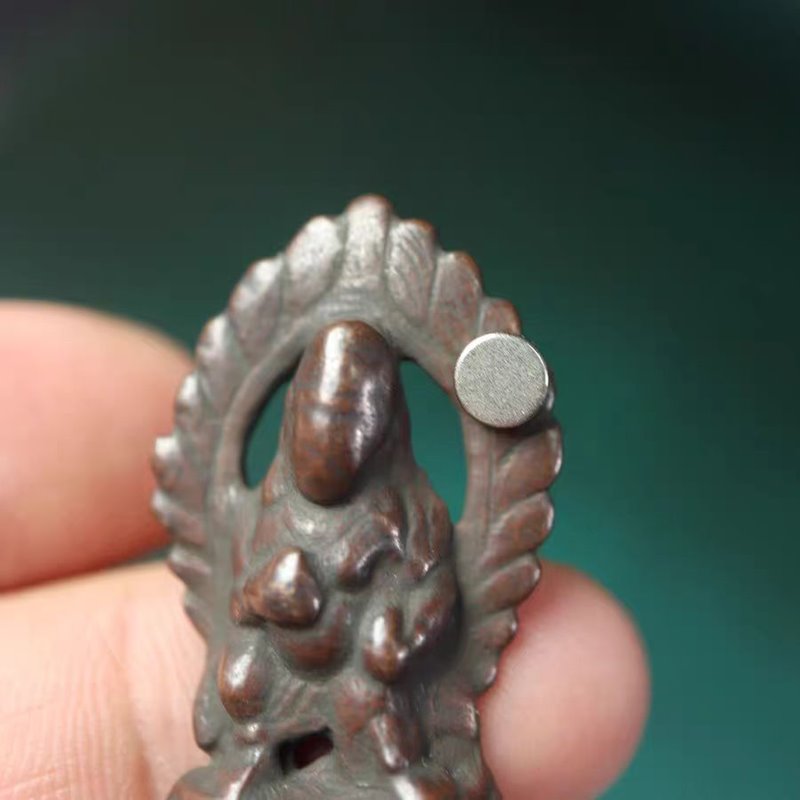 Vintage Tibetan Meteoric Iron Caishen Figurine