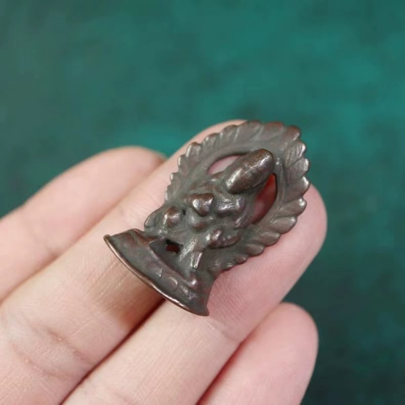 Vintage Tibetan Meteoric Iron Caishen Figurine