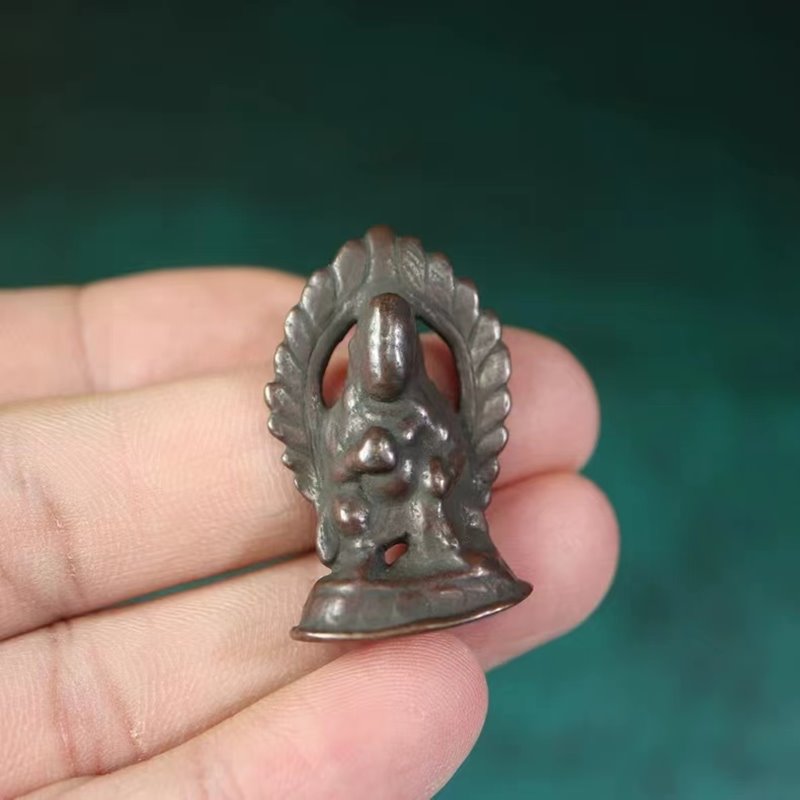 Vintage Tibetan Meteoric Iron Caishen Figurine