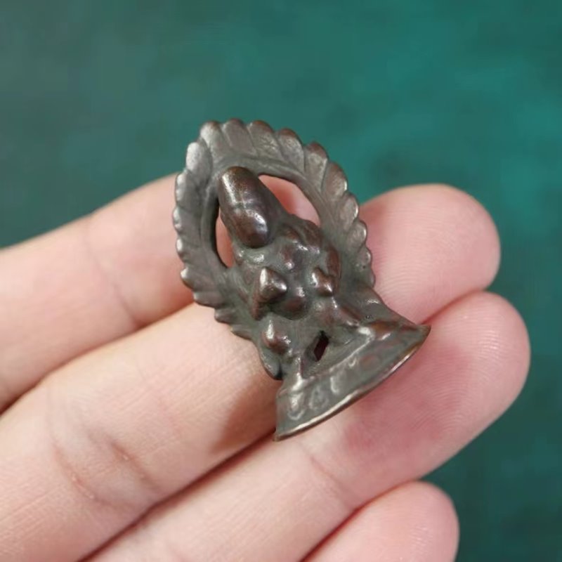 Vintage Tibetan Meteoric Iron Caishen Figurine